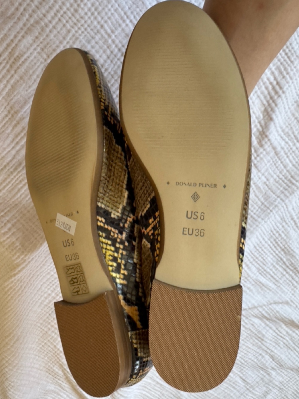 Donald Pliner Leather Snake Embossed Nolin Loafers - Picture 14 of 16